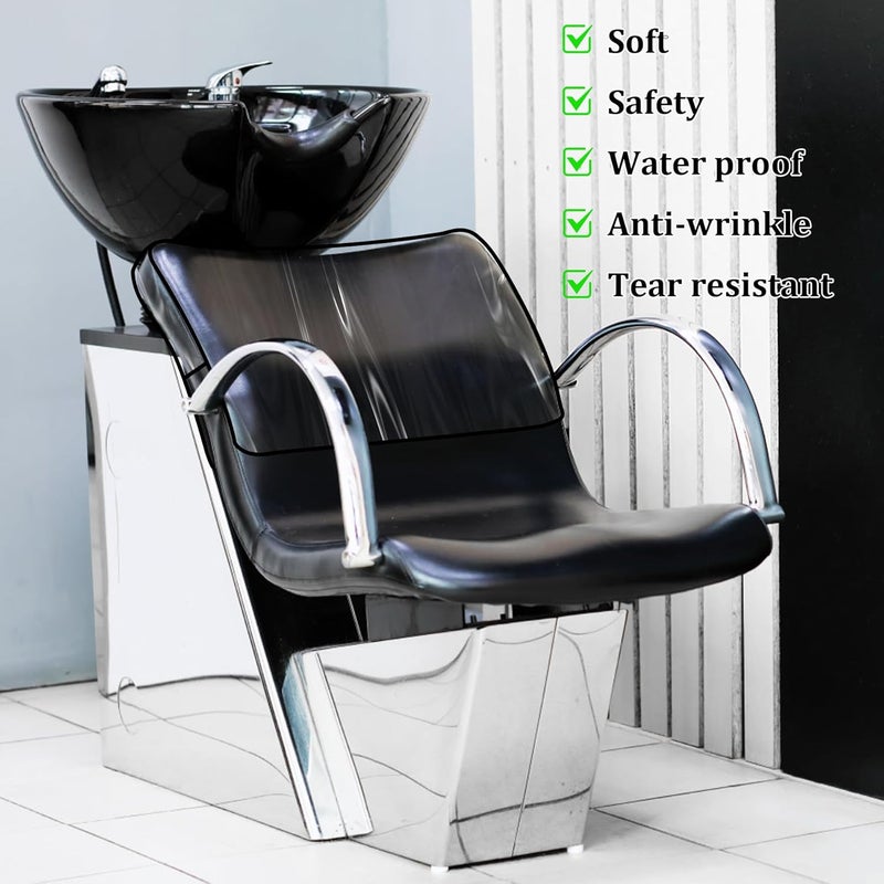 Philbinden Salon Chair Cover Protectors,Clear Square Hairdressing Chair Back Covers for Fits Most Standard Chairs,Reinforced Precision Sewn Clear Covers to Prevent Damage to Spa/Salon Chairs (3) - Image 5